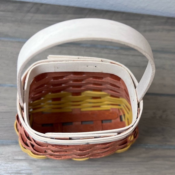 Longaberger 2010 Collectible Halloween Candy Corn Basket Combo orange yellow whi - Picture 3 of 9